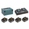 sada Li-ion LXT 18V 4ksBL1860B+1ksDvojnabíječkaDC18RD+1ksMakpac