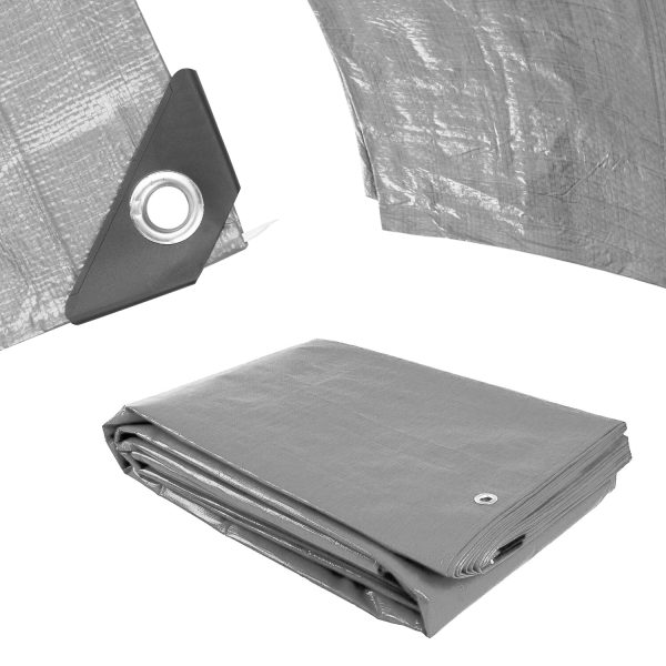 Plachta Procraft ST4x5 200g/m2 nepromokavá s oky 4x5 m stříbrná