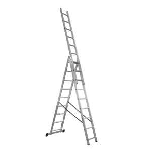 Žebřík hliníkový třídílný 3x9 Procraft  PLA3.592