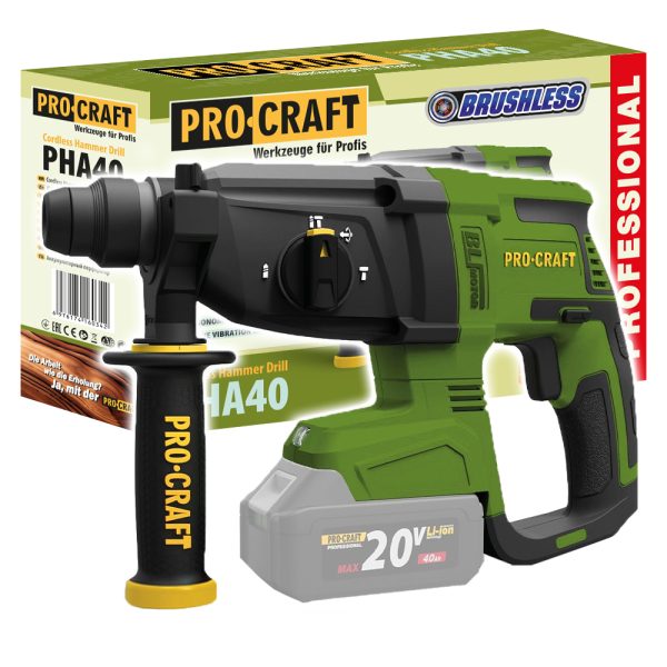 Aku vrtací kladivo Procraft PHA40bb (bez baterie a nabíječky)