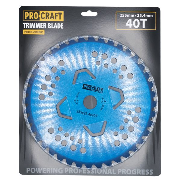 Nůž křovinořezu (kotouč) (D255*25.4) 40T pobedit (blue) PROCRAFT - Image 2