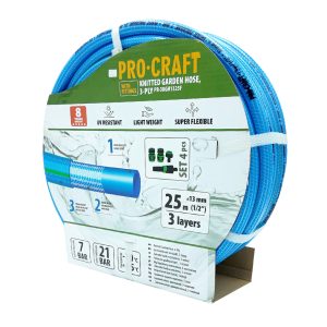 Modrá zahradní hadicí Procraft PR-3KGH1325F
