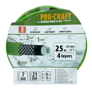 Zelená zahradní hadicí Procraft PR-4GH2525
