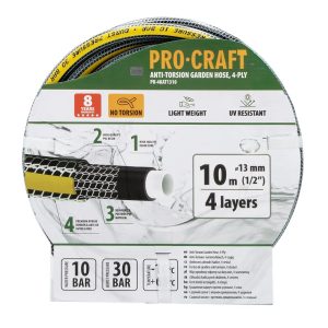 Černo-žlutá zahradní hadicí Procraft PR-4KAT1310