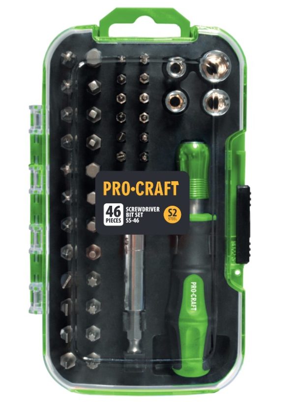 46dílná sada bitů Procraft SS-46, S2