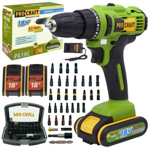 Aku vrtací šroubovák Procraft SPA18С se sadou bitů BS-32