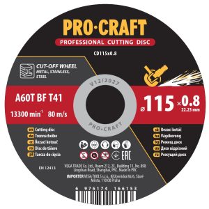 Řezný kotouč Procraft CD115x0.8