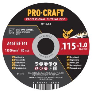 Řezný kotouč Procraft CD115x1.0