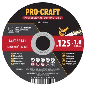Řezný kotouč Procraft CD125x1.0