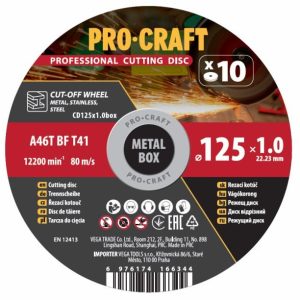 Sada řezných kotoučů Procraft CD125x1.0b