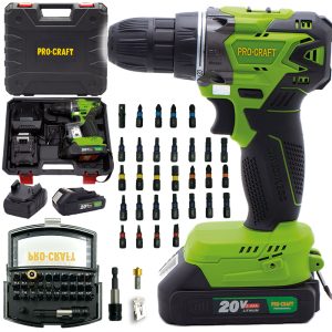 Aku vrtací šroubovák Procraft SPA20BL1B se sadou bitů BS-32