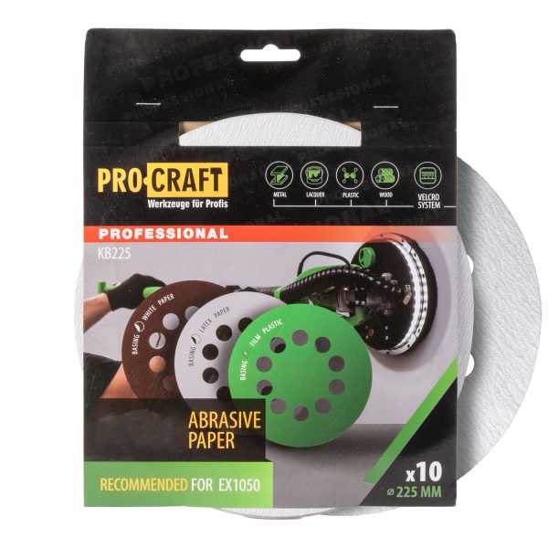 Brusný papír 10 ks.  Procraft КB225.80