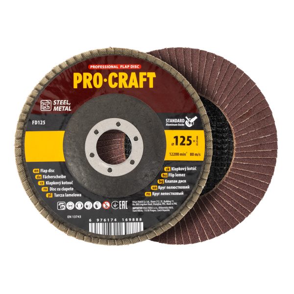 Lamelový kotouč Procraft FD125P80T27