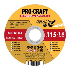 Keramický řezný kotouč Procraft YСD115x1.6
