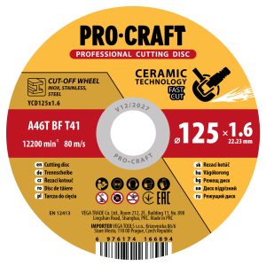 Keramický řezný kotouč Procraft YСD125x1.6