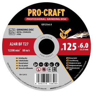 Brusný kotouč na kov Procraft GD125x6.0