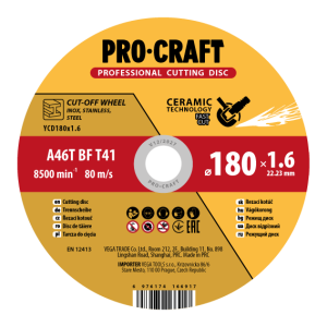 Keramický řezný kotouč Procraft YСD180x1.6