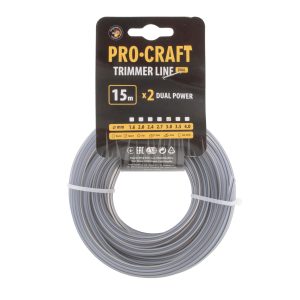 Struna žací (s výstuhou) (3mm) (15m) čtverec PROCRAFT KV/J-3/15