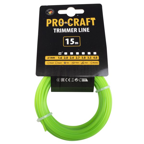 Struna žací (1.6mm) (15m) hvězda PROCRAFT ZI-1.6/15