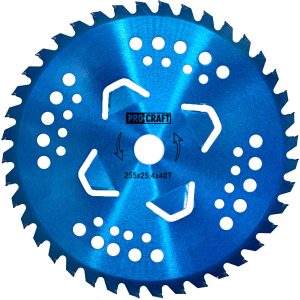Nůž křovinořezu (kotouč) (D255*25.4) 40T pobedit (blue) PROCRAFT