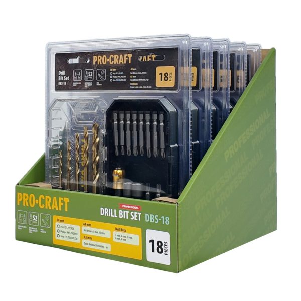 Sada vrtáků a bitů Procraft DBS-18, S2 - Image 2