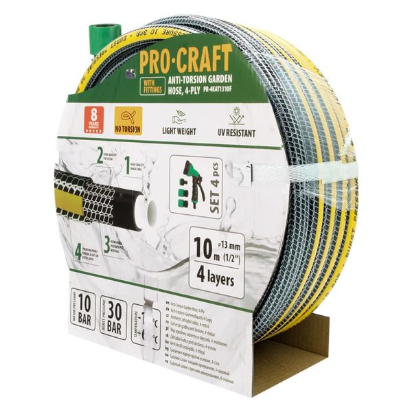 Černo-žlutá zahradní hadicí Procraft PR-4KAT1310F - Image 3