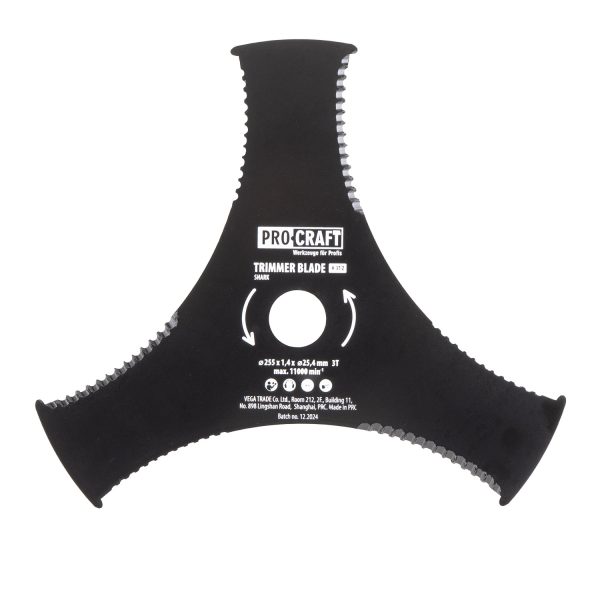 Nůž křovinořezu (D255*25.4) 3T vroubkovaný PROCRAFT - Image 3