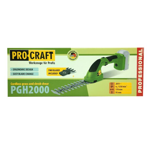 Procraft zahradní aku sada nářadí 20V 5dílů 2 x baterie 4.0Ah s nabíječkou - Image 16