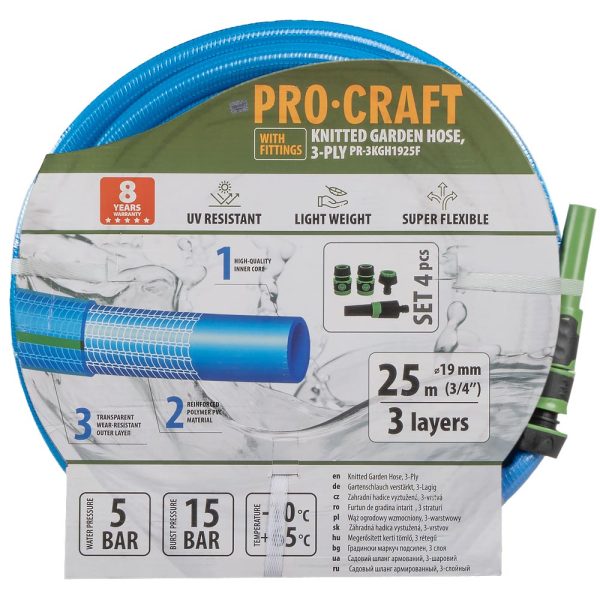 Modrá zahradní hadicí Procraft PR-3KGH1925F - Image 2
