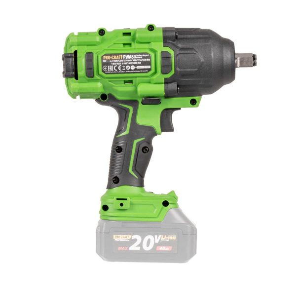 Aku rázový utahovák Procraft PWA80 (bez baterie a nabíječky) - Image 4