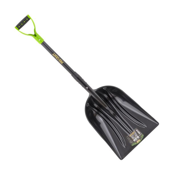 Lopata na sníh a obilí 36,5cm plastová se sklolaminátovou násadou krátká 115cm Procraft GPS-1150 - Image 2