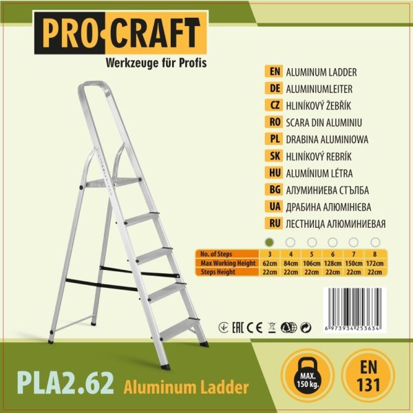 Schůdky hliníkové jednostranné 3st. Procraft  PLA2.62 - Image 7
