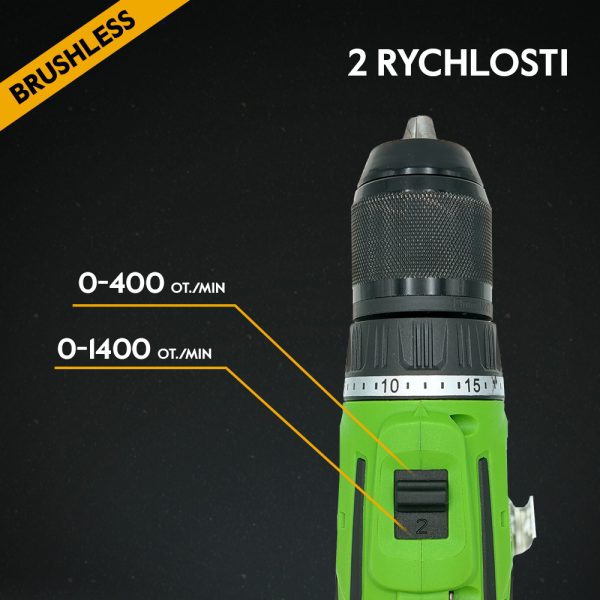 Aku vrtací šroubovák Procraft SPA18LiN Brushless se sadou bitů IBS-41 - Image 5