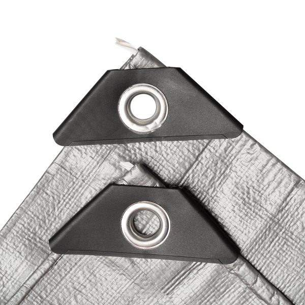 Plachta Procraft ST2x2 200g/m2 nepromokavá s oky 2x2 m stříbrná - Image 4