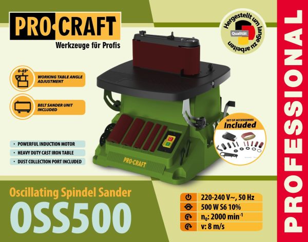 Vřetenová a pásová bruska Procraft OSS500 - Image 18