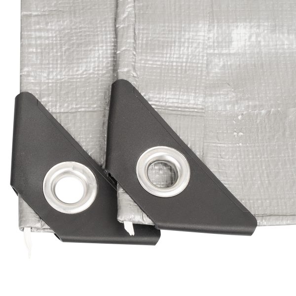 Plachta Procraft ST8x12 200g/m2 nepromokavá s oky 8x12 m stříbrná - Image 6
