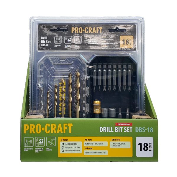 Sada vrtáků a bitů Procraft DBS-18, S2 - Image 3