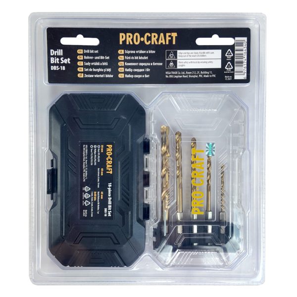 Sada vrtáků a bitů Procraft DBS-18, S2 - Image 6